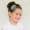 Kate. Glitter Flower Baby Headband.
