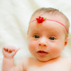 Red headband for baby girl - adorable and tiny just like her!