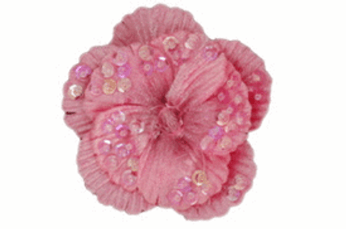 sparkly flower hair clips