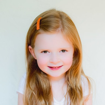 Halloween Dots Orange French Clip Barrette