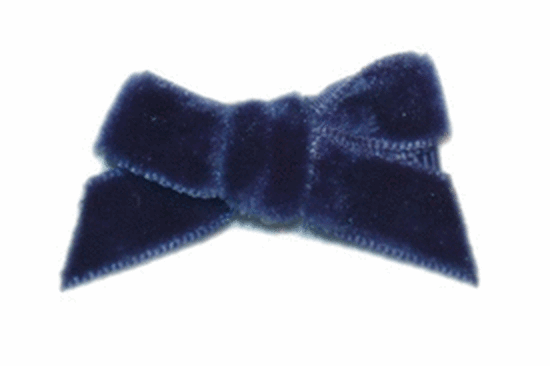 Our Mackenzie baby bow is tiny and adorable, shown in navy
