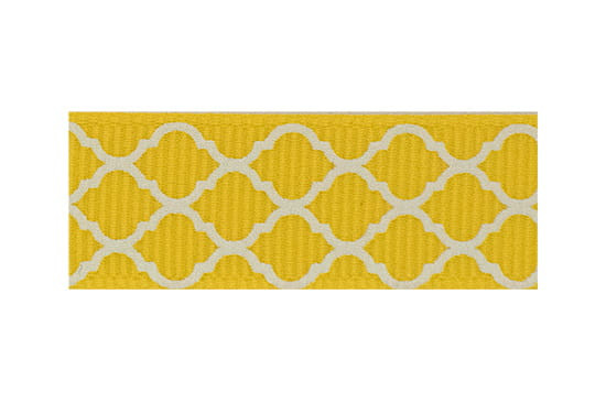 Primary yellow and white toddler barrette for fine hair