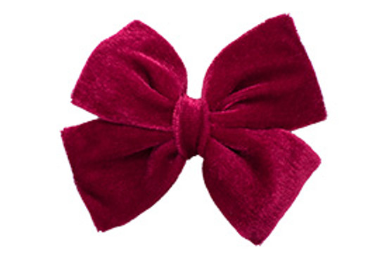 Red velvet toddler hair bow, perfect for Christmas!