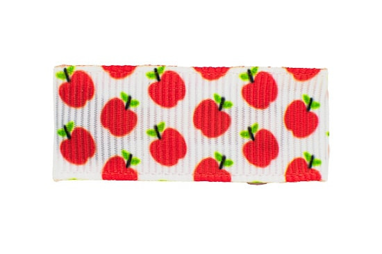 Red apple toddler barrette for fine hair