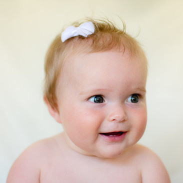 White Bailey baby hair clips are perfect for little girls