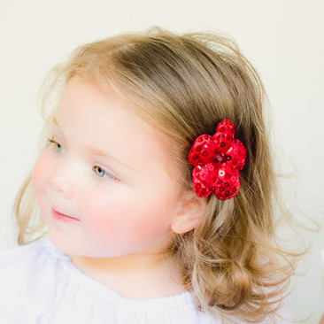 Shelby. Sequined Flower Hair Clip