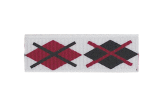 Red and Black Argyle Baby Barrette