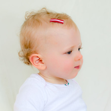 Cinnamon Stripe Baby Barrette