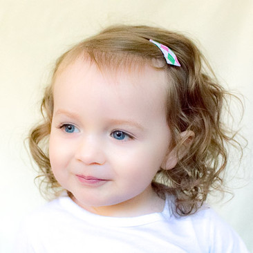 Toddler Barrette Argyle Pink and Green
