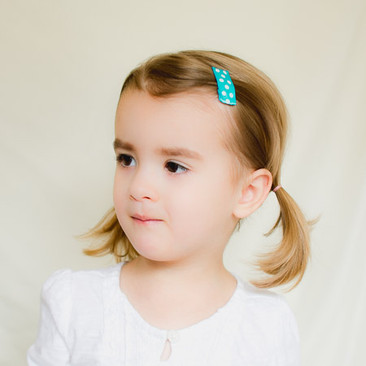 Toddler Barrette Turquoise Sparkle Dots