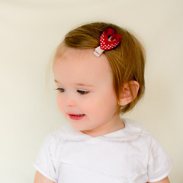 Valentine Heart Ribbon Art Hair Clip Valentine Heart Ribbon Art Hair Clip