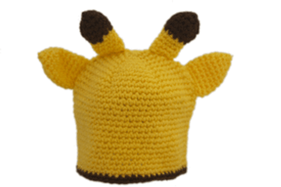 Crocheted Giraffe Baby or Toddler Hat.