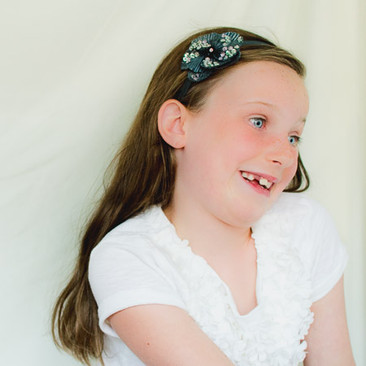 Big girls love our metal headbands! Shown in flannel