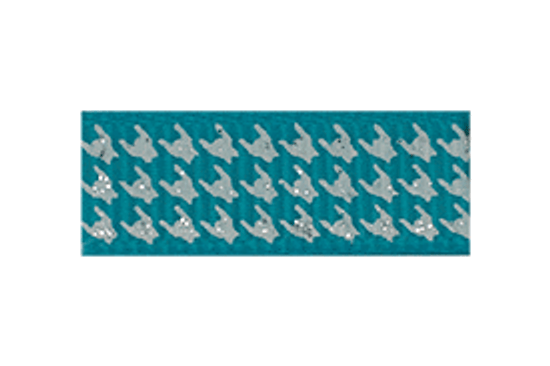 Turquoise Houndstooth Baby Barrette