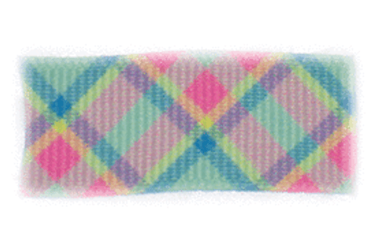 Hot Pink, Baby Yellow, French Blue, and Aqua Plaid Hair Clip