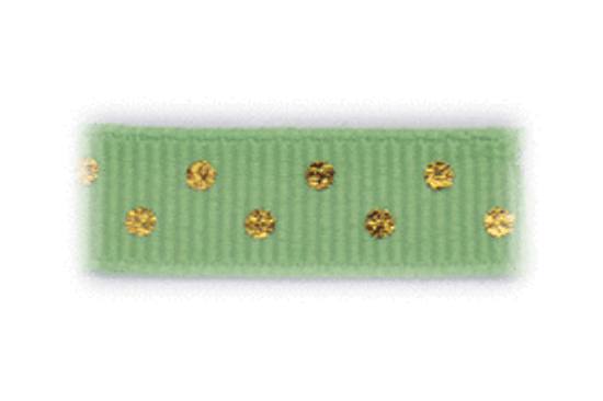 Mint & Gold Dots Baby Barrette