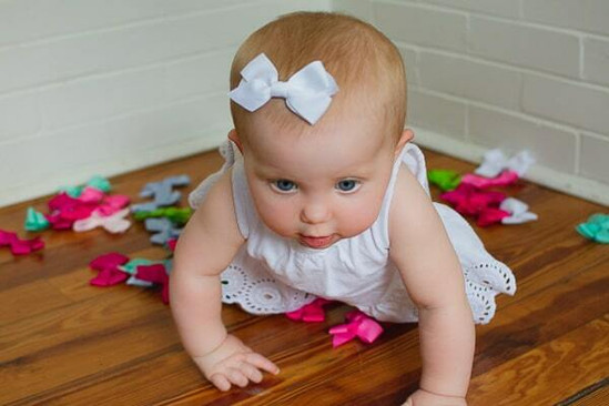 Nola. Metallic Baby and Toddler Hair Bows