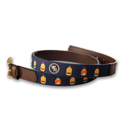 Needlepoint Bourbon Bottle Belt