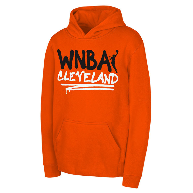 Youth WNBA Orange Spray Paint Hoodie | Center Court, the official