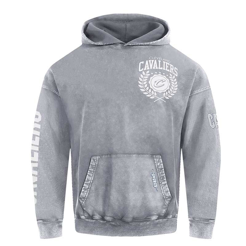 Gray Enzyme Wash Hoodie | Center Court, the official Cavs Team Shop