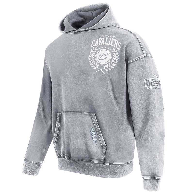 Gray Enzyme Wash Hoodie | Center Court, the official Cavs Team Shop