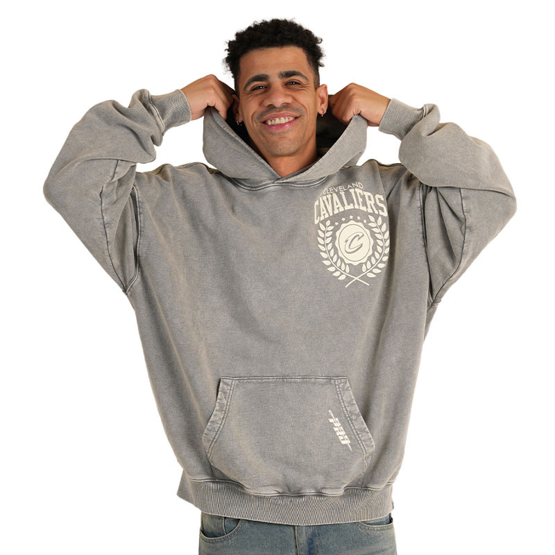 Gray Enzyme Wash Hoodie | Center Court, the official Cavs Team Shop