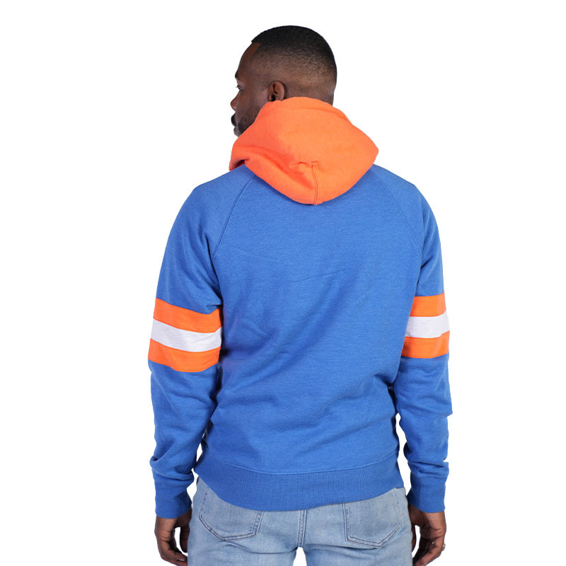 Homage Blue and Orange 80s Armband Hoodie | Center Court, the