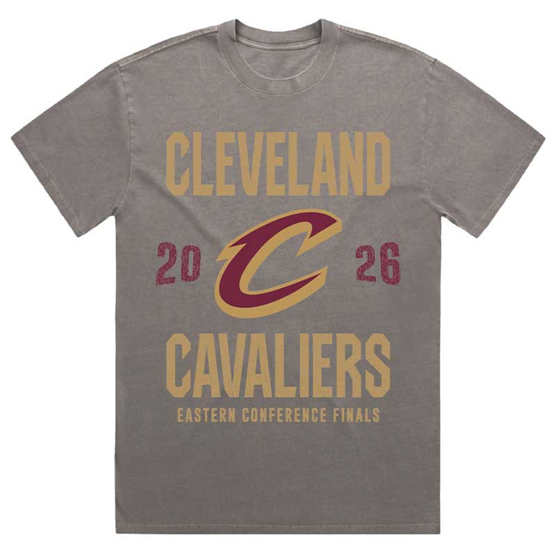 Eastern Conference Finals Faded Gray Tee | Cavs Center Court