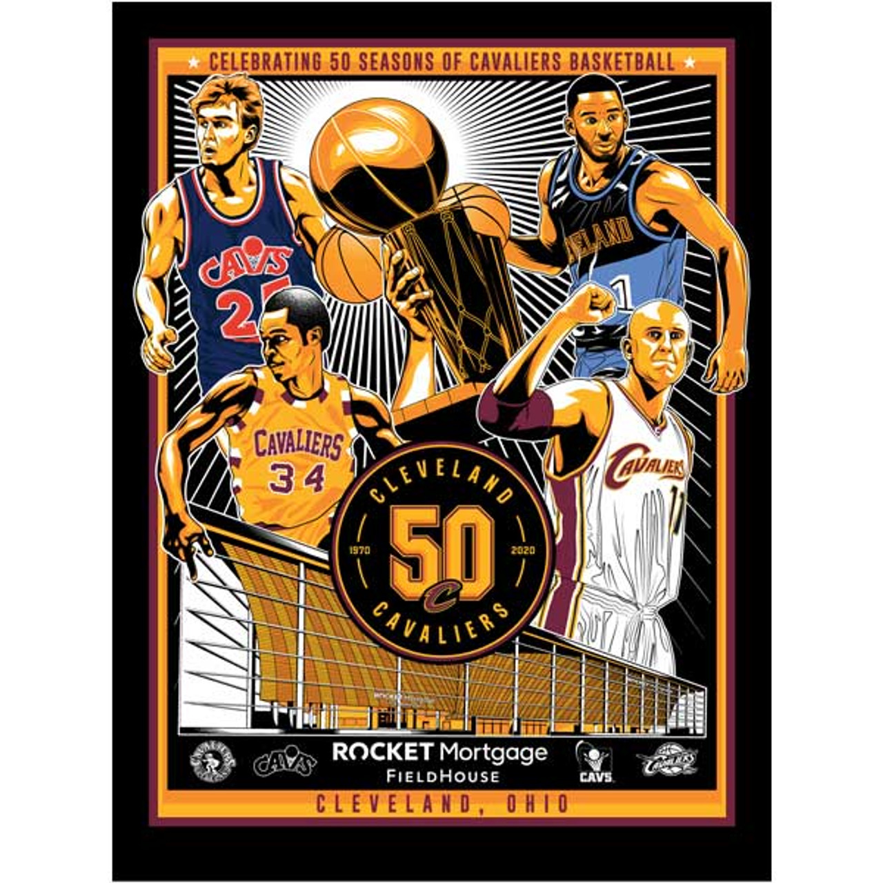 Get 50th Season Limited Edition Poster Cleveland Cavaliers For Free Get Wallpaper 50th Season Limited Edition Poster Cleveland Cavaliers For iPhone
