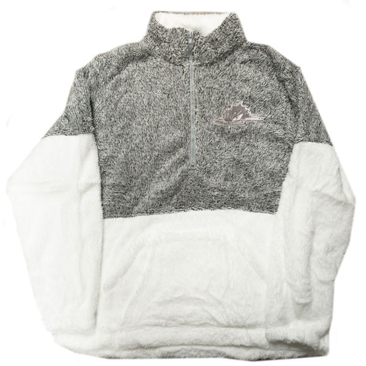 sherpa half zip pullover