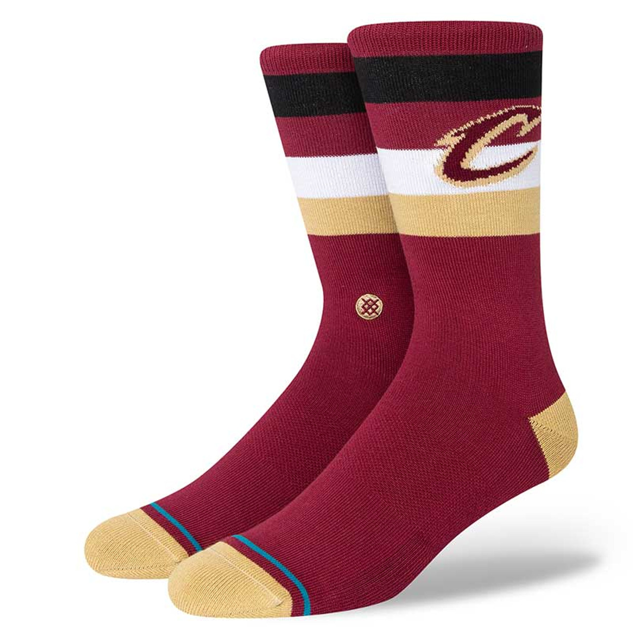 Maroon/Gold Striped Socks