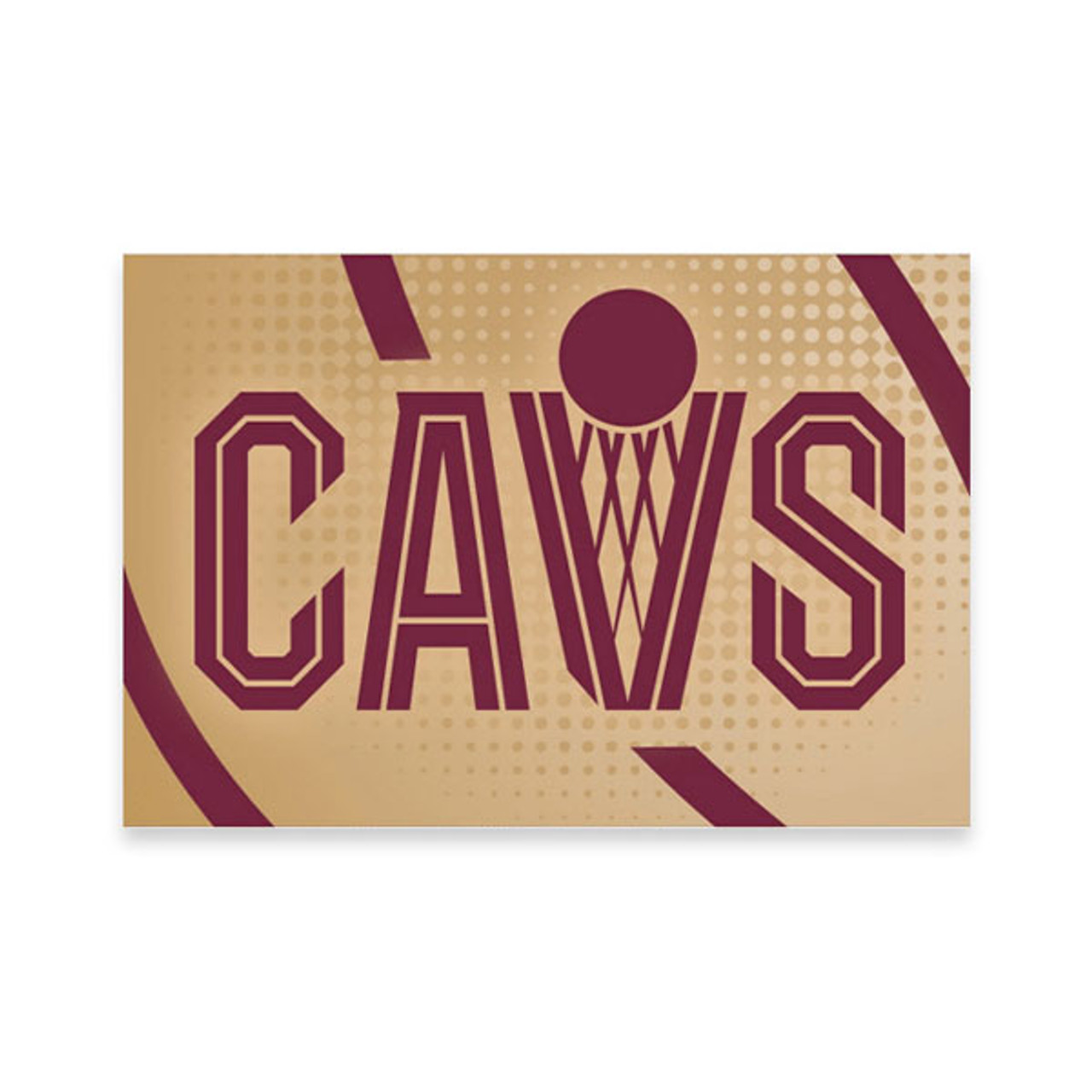 Gold New CAVS Wordmark Decal