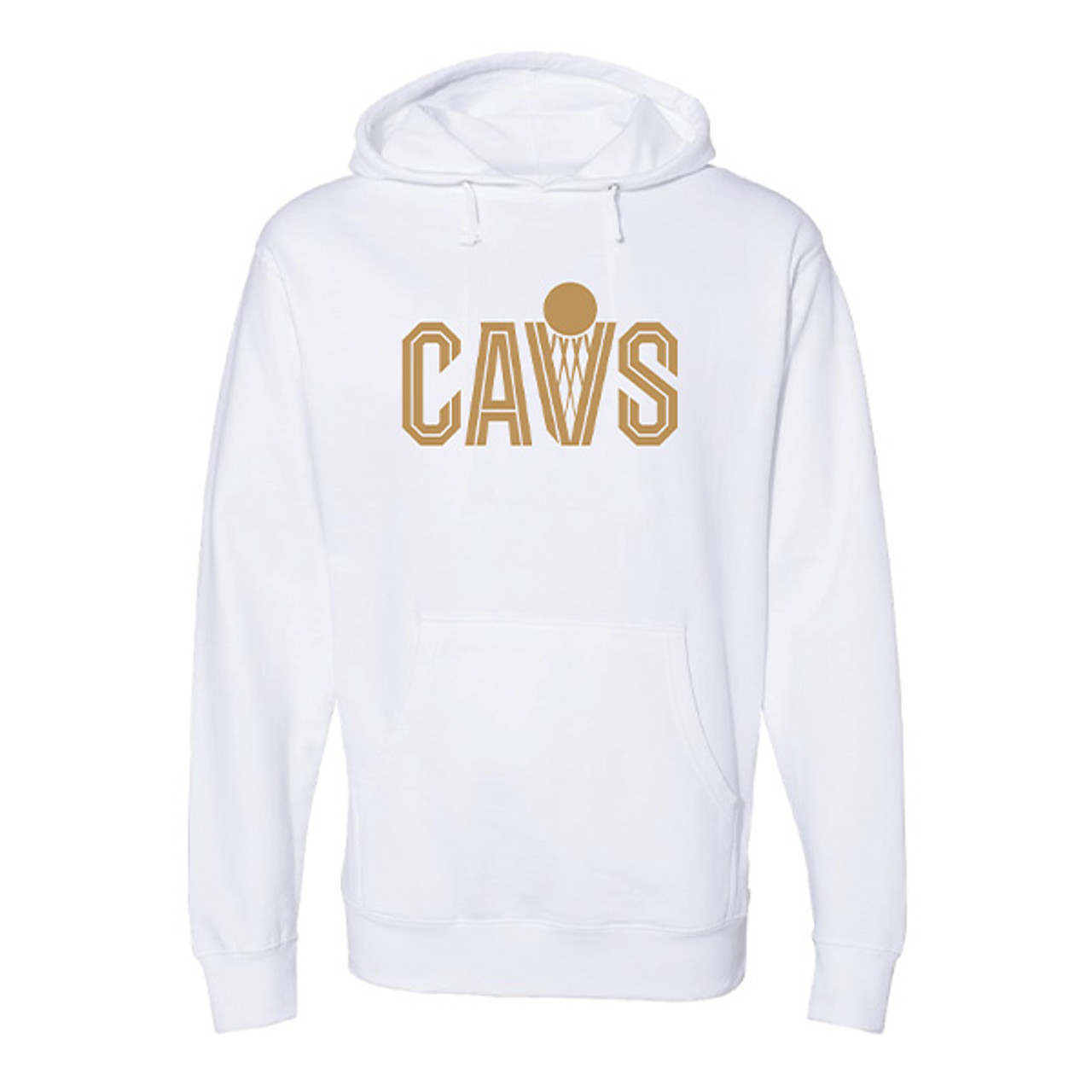 Cleveland Cavaliers Nike Women's 2021/22 City Edition Essential Logo  Cropped Pullover Hoodie - White