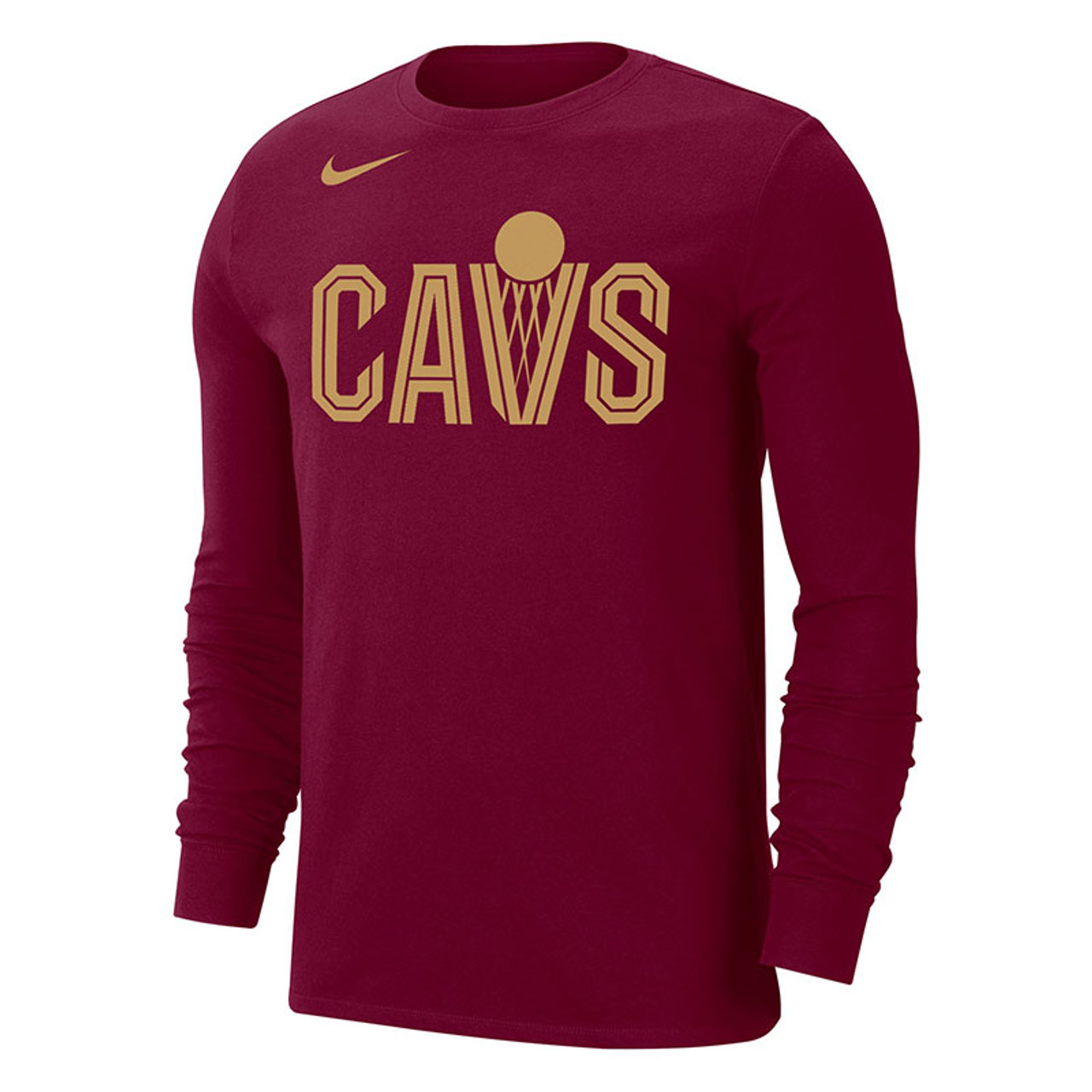 Nike Wine CAVS Long Sleeve Tee | Cavs Team Shop