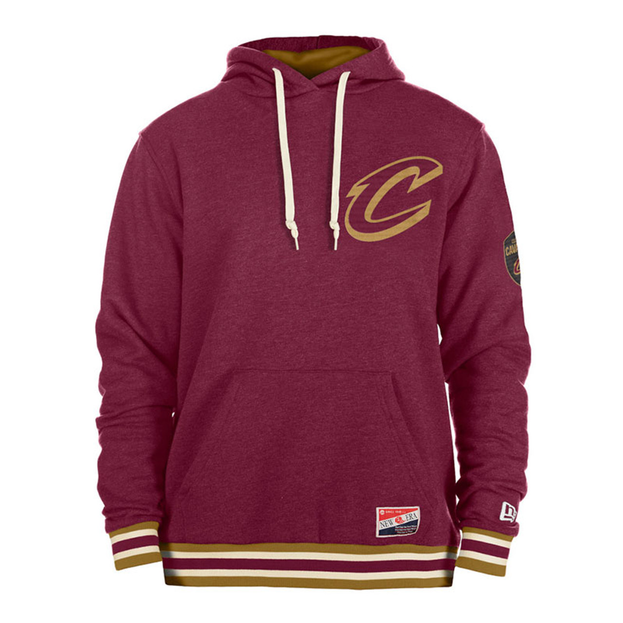 New Era Wine and Gold Hoodie Cavs Team Shop