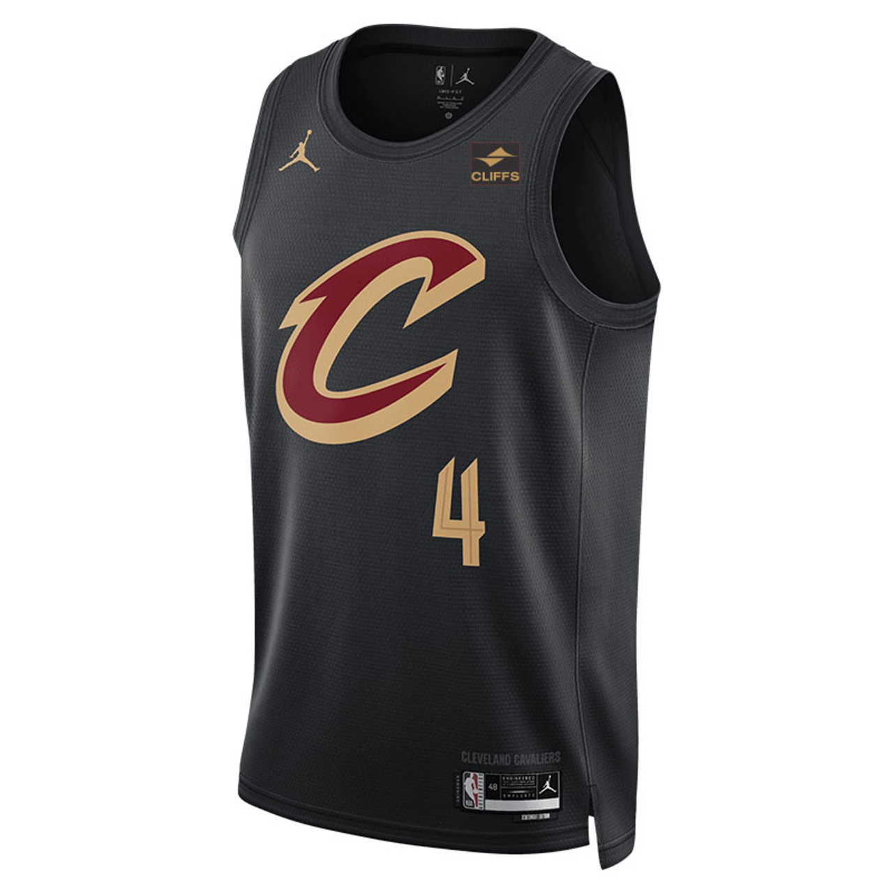 Nike Men's Cleveland Cavaliers Evan Mobley #4 Black Dri-Fit Swingman Jersey, Small