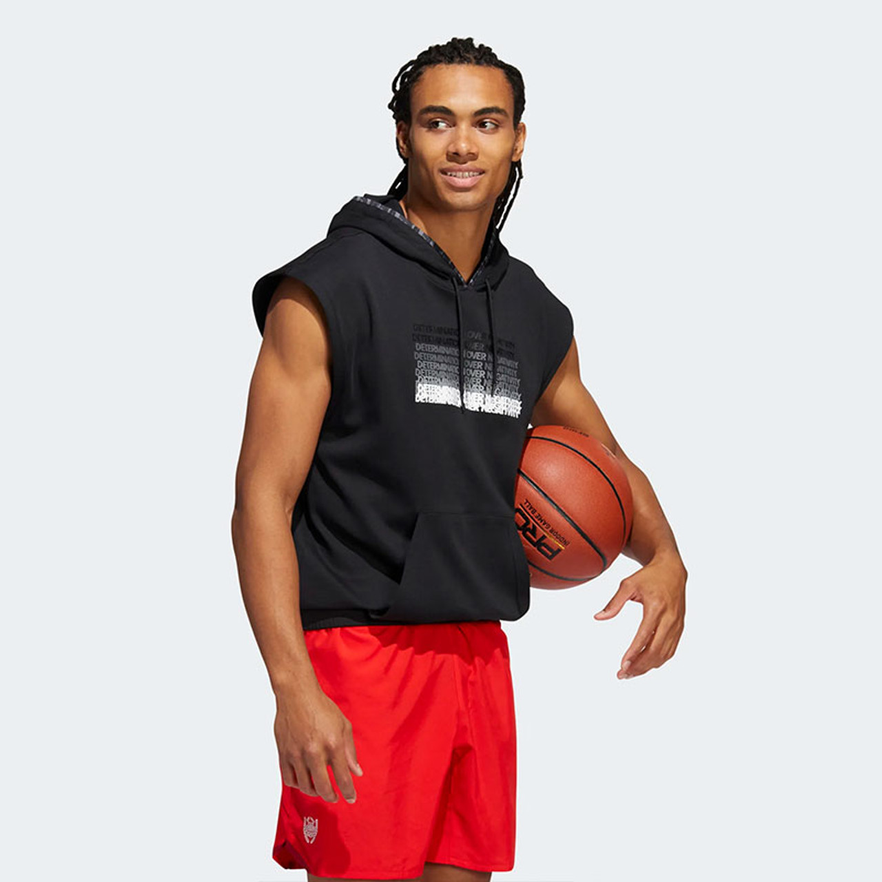 Donovan Mitchell Short Sleeve Hoodie in Black Cavs Team Shop