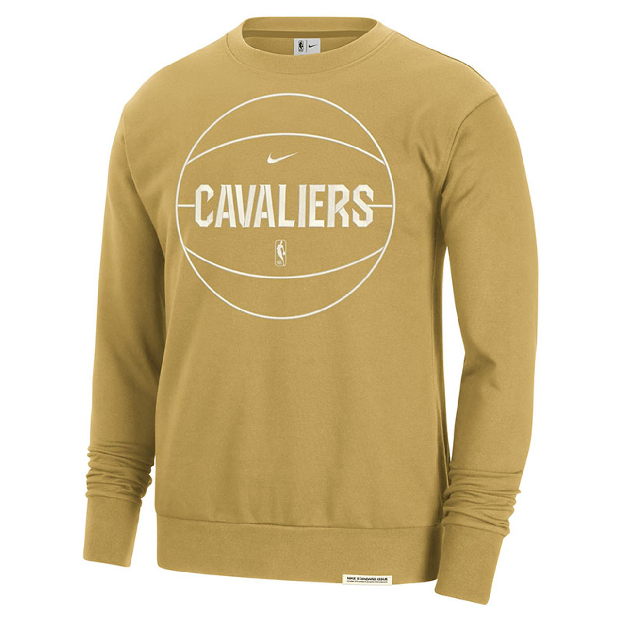 Nike Cavaliers Basketball Gold Crew Sweatshirt Cavs Team Shop