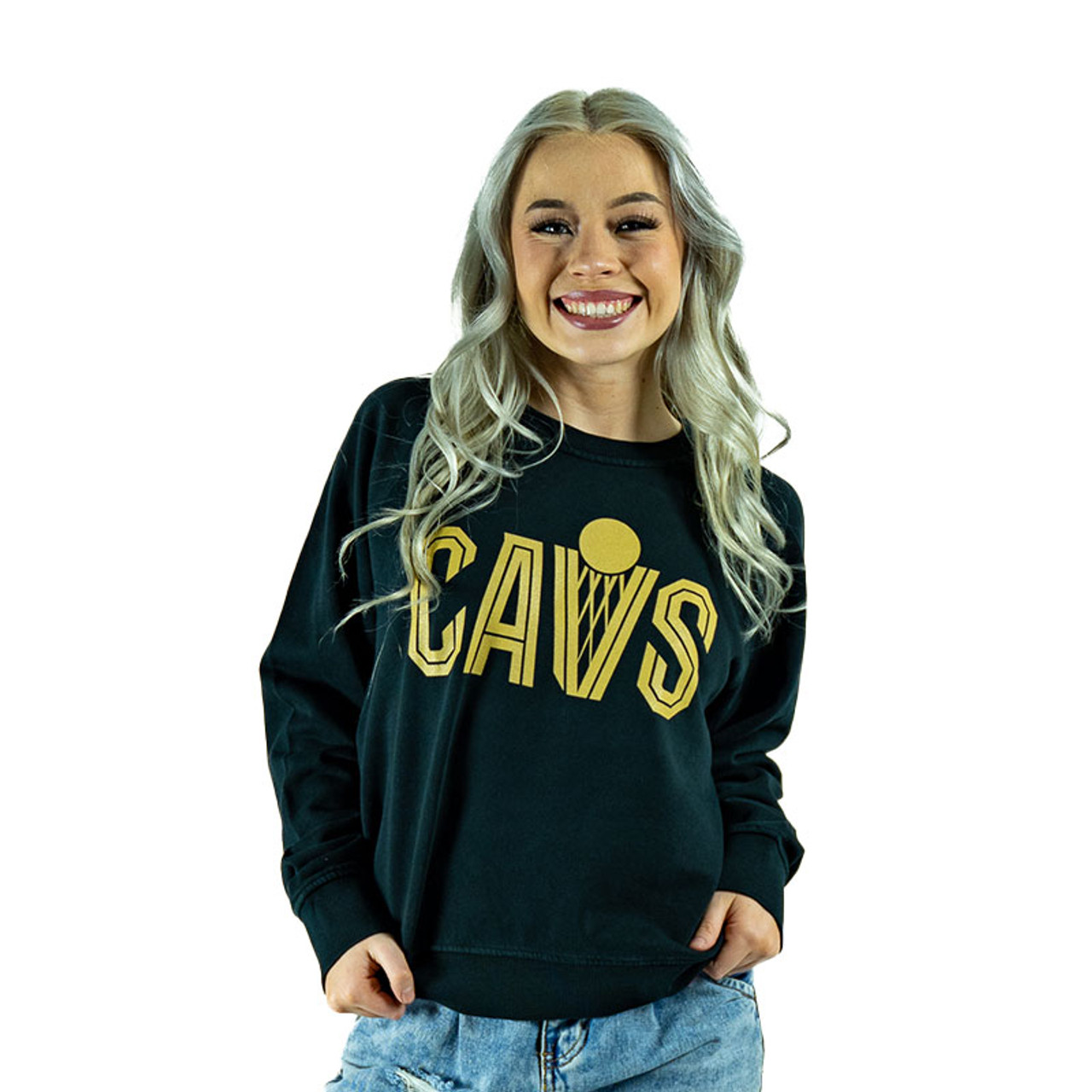 Women s CAVS Secondary Crew Sweatshirt Cavs Team Shop