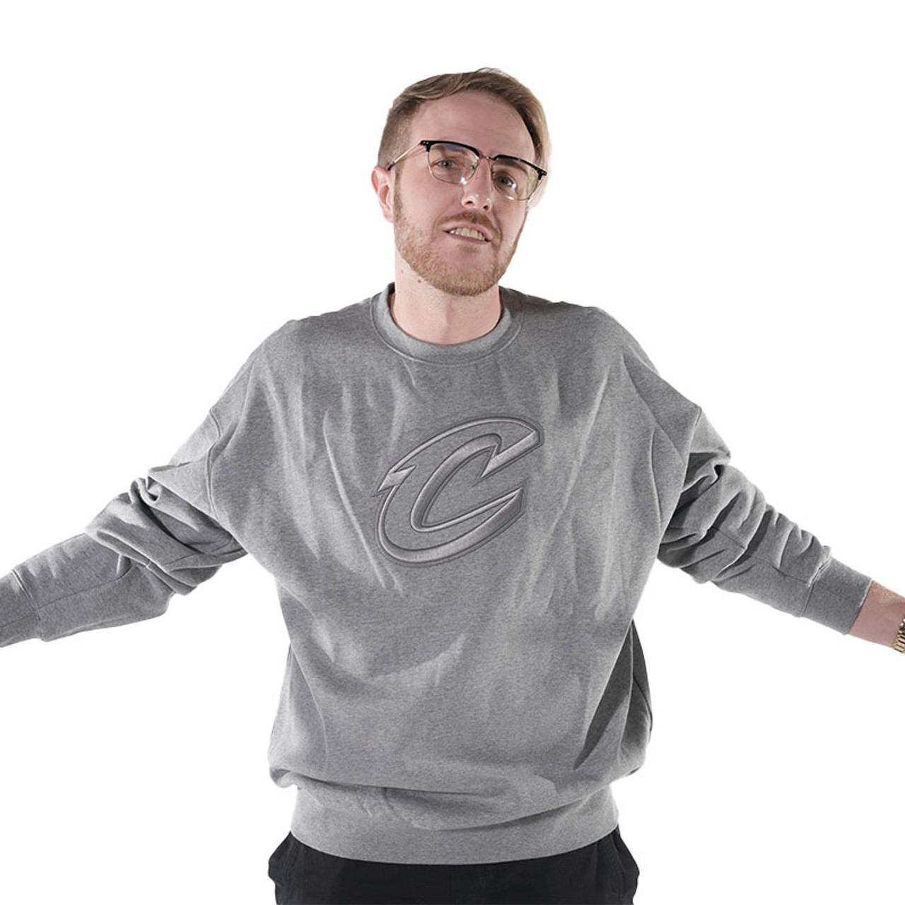 Gray Script C Tonal Crew Sweatshirt