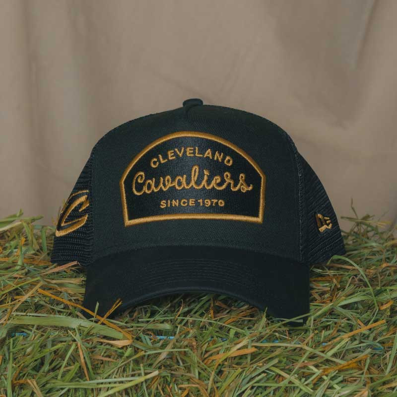 Land Collective Range Black A-Frame Trucker Hat | Center Court