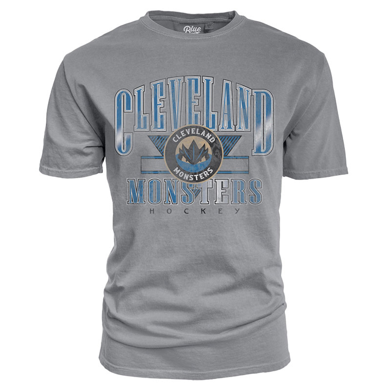 Gray Retro Fade Tee | Center Ice, the official Monsters Team