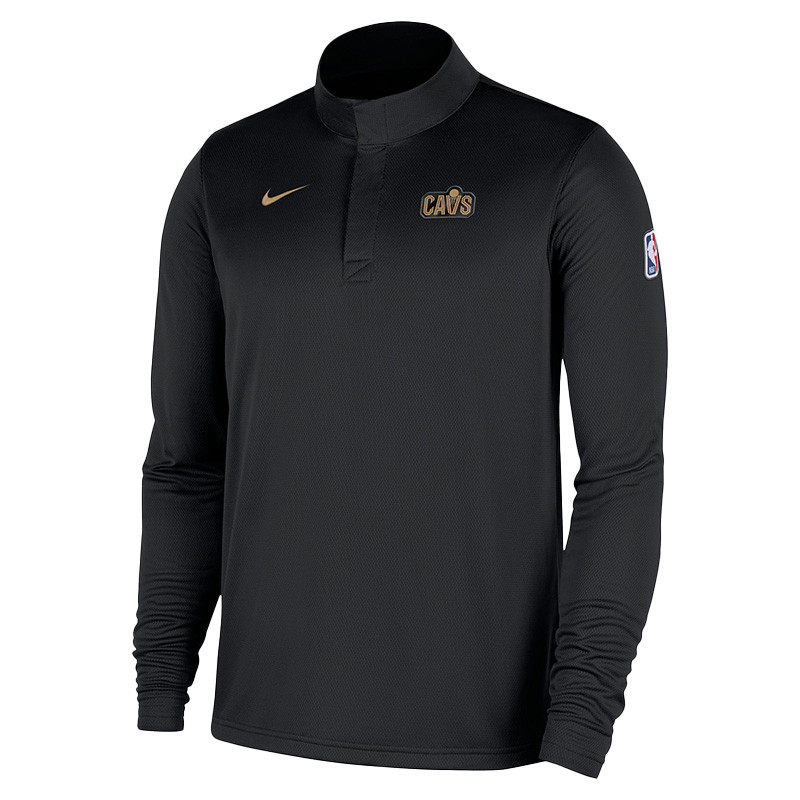 Nike Black and Gold CAVS Wordmark Quarter Zip | Center Court, the