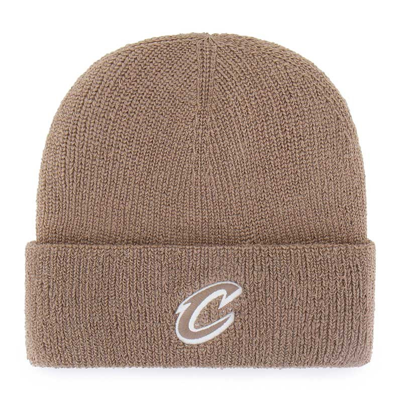 Tan Script C Foundation Knit Hat | Center Court, the official Cavs