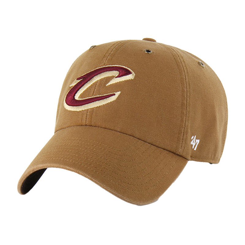 Cavs x Carhartt Brown Script C Adjustable Hat | Center Court, the