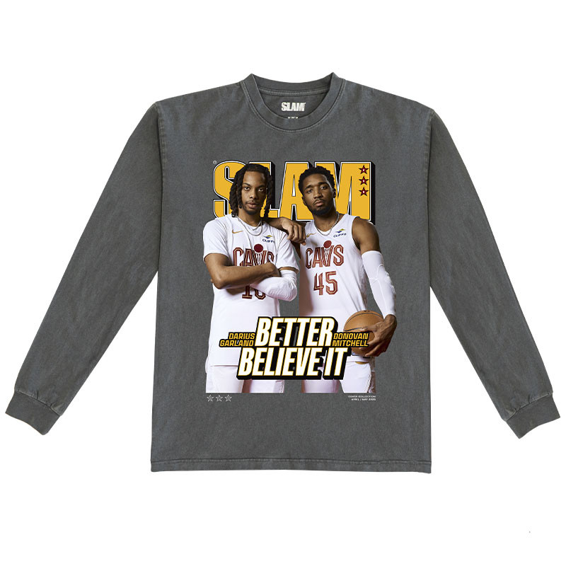 SLAM Magazine Mitchell x Garland Long Sleeve Tee | Center Court