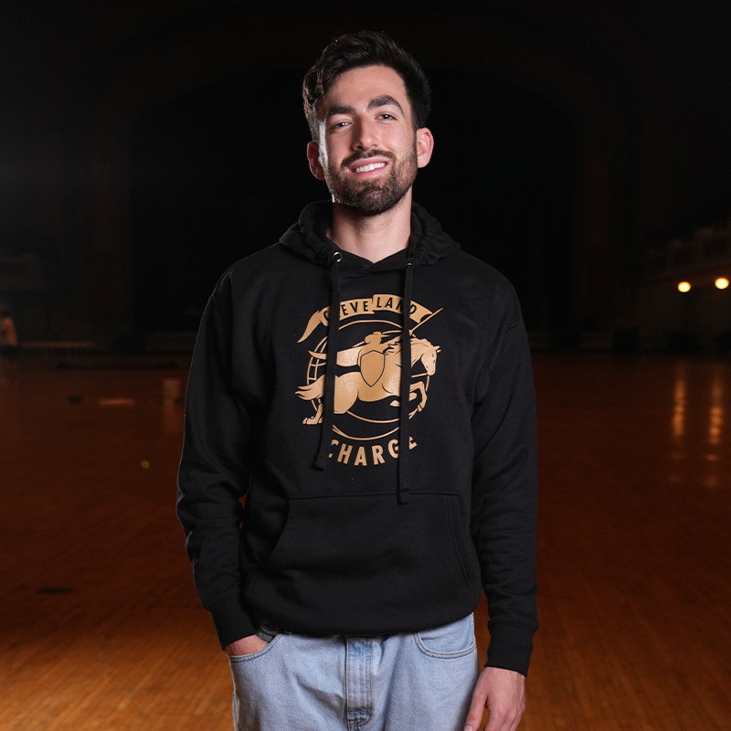 Black and Gold Global Icon Hoodie | Center Court, the official