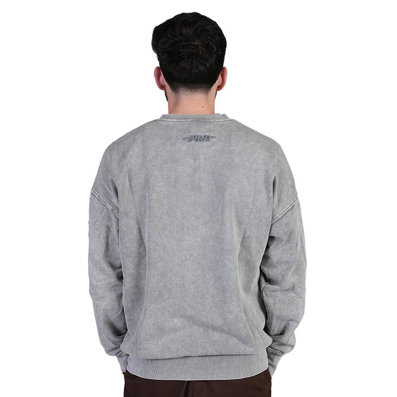 Gray Steel Washed Script C Crewneck | Center Court, the official