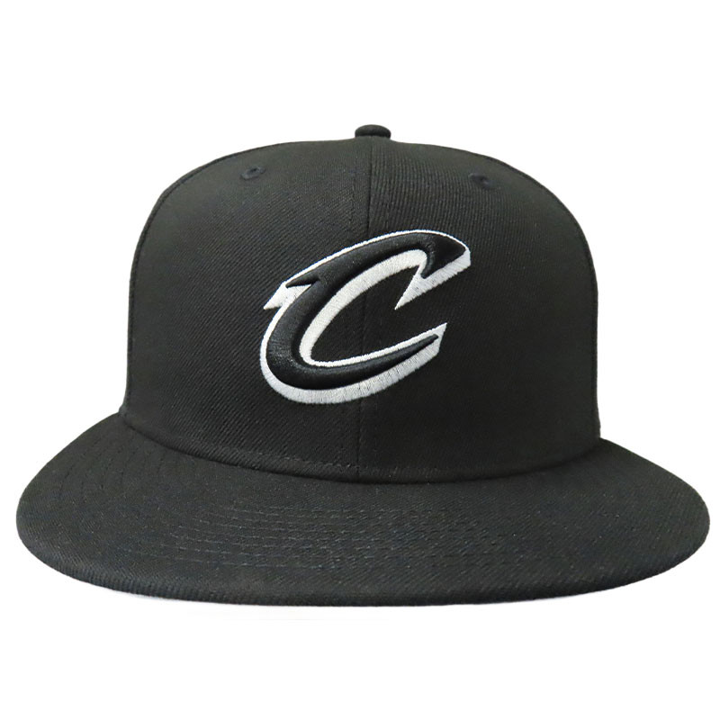 Land Collective Black Script Fitted Hat | Center Court, the