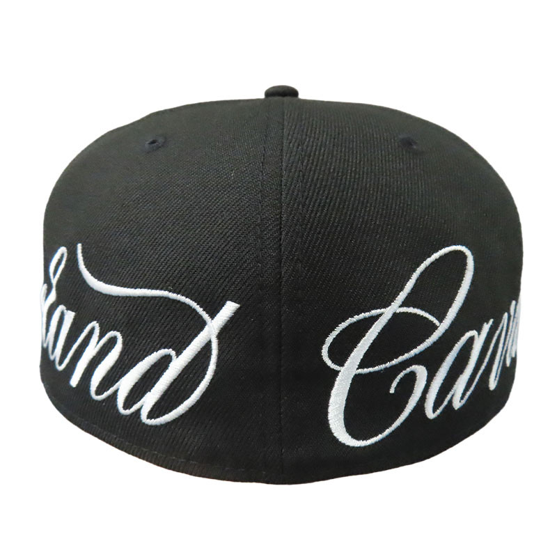 Land Collective Black Script Fitted Hat | Center Court, the